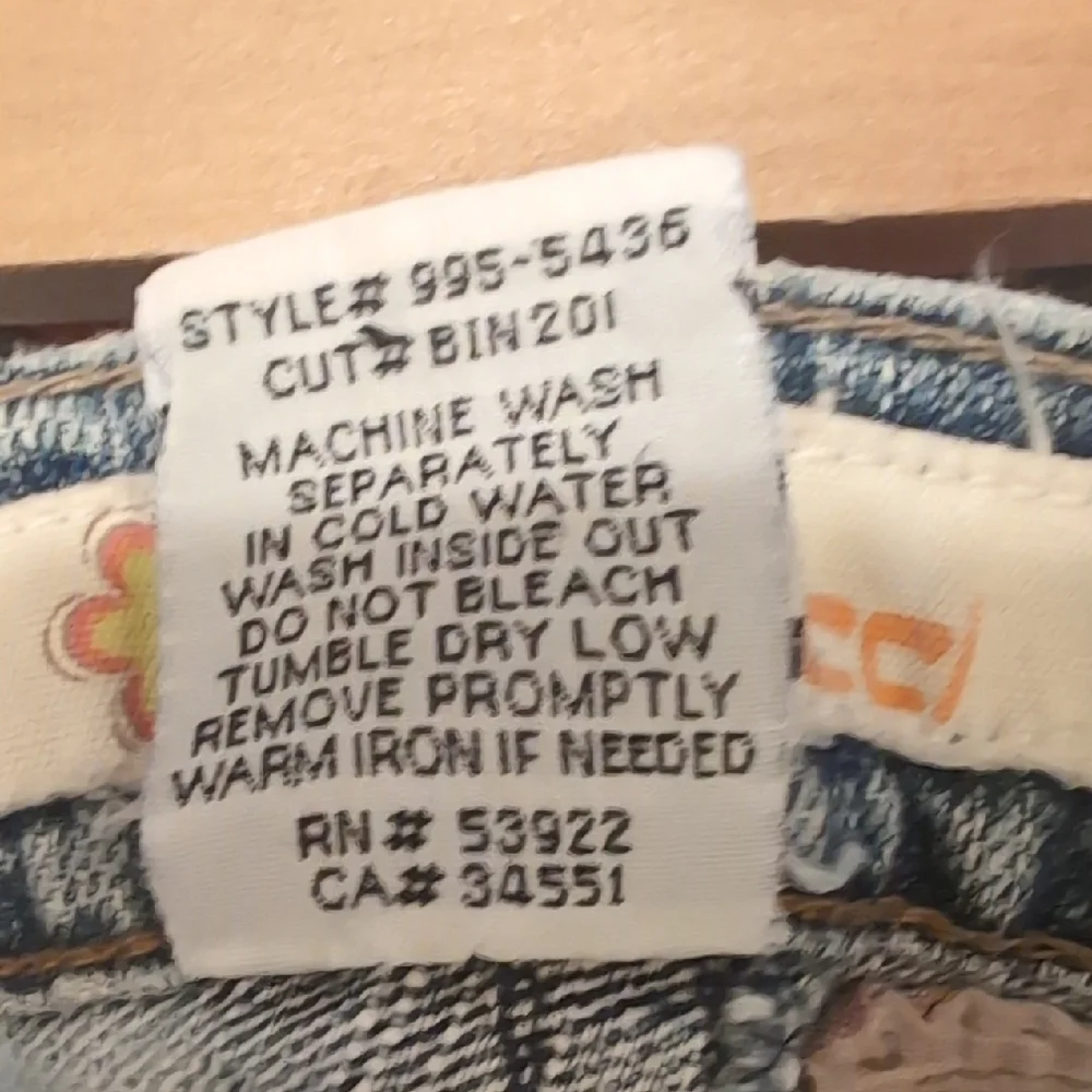 Z. Cavaricci Blue Flare Jeans with Distressed Patches - Picture 10 of 12